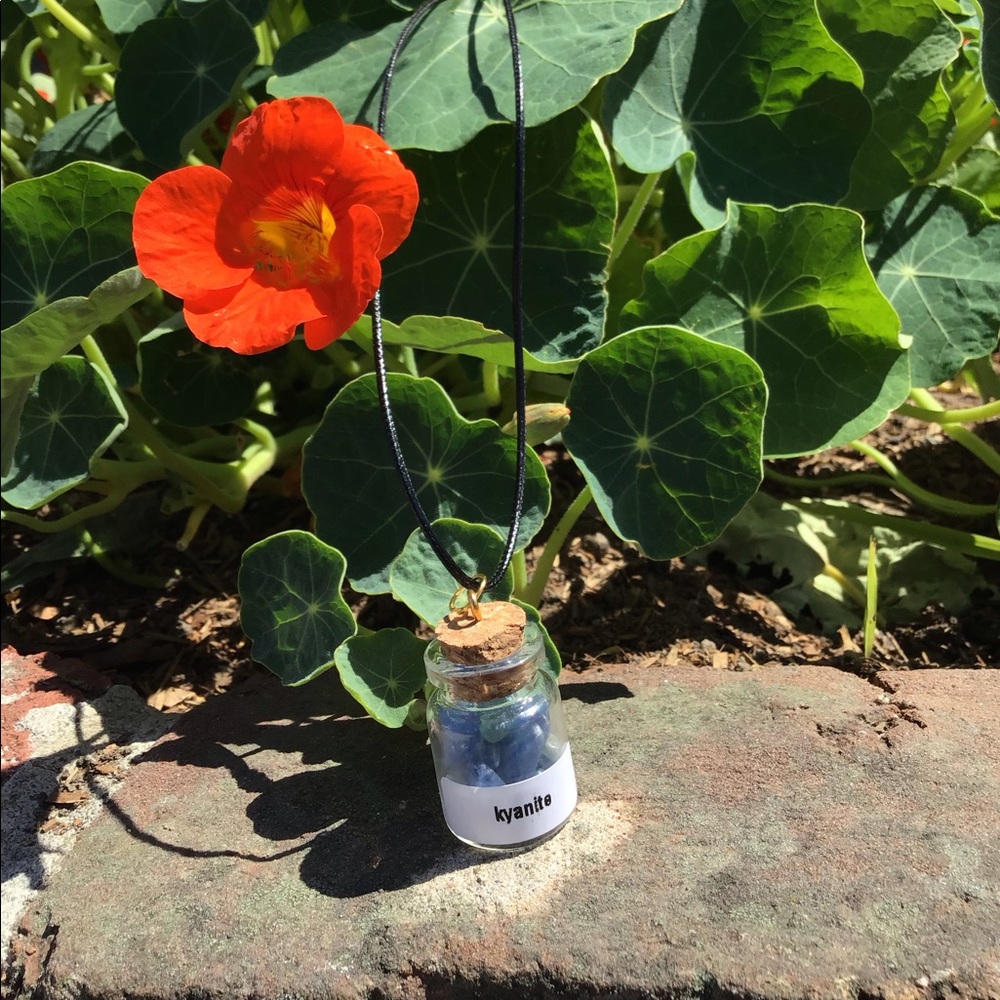 Crystals (Kyanite) In A Bottle Mini
